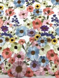 Vente en gros de tissus de broderie française inmy shop robe de dame 3d fleur dentelle maille tulle tissu pour mariage soirée robe de mariée - Product Image 4