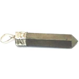 High quality <b>Crystal</b> Pendant pyrite Point <b>Healing</b> Gemstone Pencil <b>Crystal</b> Hexagonal point Jewelry <b>Necklace</b> Wholesaler - Product Image 4