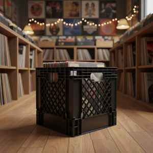 กล่องใส่แผ่นเสียงไวนิลขนาด 14 นิ้ว ยี่ห้อ HAOSEN ผลิตจากวัสดุรีไซเคิล PP พลาสติกแบบพับได้ รูปทรงสี่เหลี่ยม ปรับแต่งได้ ผลิตภัณฑ์สำหรับใช้ในบ้าน - Product Image 1