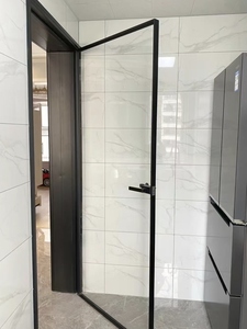 Hiện đại đôi Tempered Glass đu Cửa Nhôm Hợp Kim phẳng mở tấm cửa gấp màn hình cho vườn nội thất nhà để xe biệt thự - Product Image 2