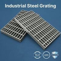 Grilles en acier galvanisé à chaud, plaques de plateforme et de passerelle revêtues de zinc pour sols et murs, couvercles de tranchées municipales, marches d'escalier