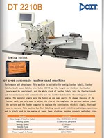 DT 2210B Nouvelle machine industrielle automatique mécanique pour le cuir avec point surjet à une aiguille, haute productivité