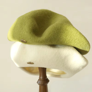 Mũ beret len cao cấp mùa đông 2025 dành cho nữ, kiểu mũ họa sĩ, đính sequin, thích hợp cho du lịch thường ngày, dành cho đầu to và mặt nhỏ, màu trơn, chất liệu len dệt kim - Product Image 6