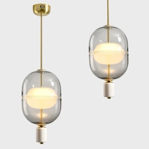 Lámpara de Araña de Vidrio de Diseño Nórdico Creativo para Restaurante, Iluminación Posmoderna para Vestíbulo, Barra, Escalera, Accesorios de Iluminación para Habitación - Product Image 6