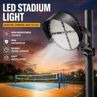 Projecteur LED rond pour stade 500W en aluminium, éclairage de mât haut pour terrains de football, baseball, soccer, gymnases