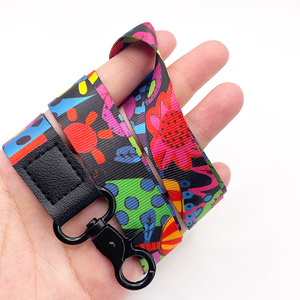 Custom Design Thick Polyester Blank Lanyard Cute Anime Soccer Jacquard Fabric Luxury ID Card Holder Personalized Other Lanyards