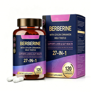 Berberine With Ceylon Cinnamon Milk Thistle 27-In-1 Dietary <b>Supplement</b> 120 Capsules For <b>Liver</b> And Gut Health Support - Product Image 1