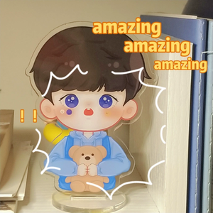 Porte-clés transparent à double face de marque Anime Ornements humains en acrylique <span class=keywords><strong>avec</strong></span> pendentif à bascule entourant une étoile Matériau plastique - Product Image 6