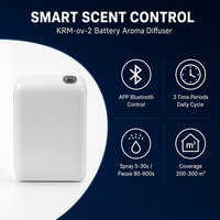 Diffuseur de parfum mural à double alimentation USB et batterie, 200 ml, 200-300 m², sans fil, 3 minuteurs, sans perçage, sans eau, aromathérapie, OEM personnalisé, blanc