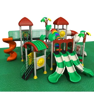 Terrain de jeux extérieur pour enfants, aire de jeu extérieur pour bébés, ensemble pivotant à glissière en plastique, vente en gros