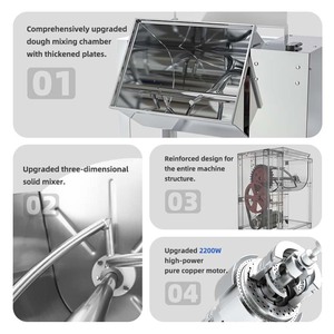 Professional Commercial Heavy Duty Dough Mixer Machine Material <b>Flour</b> for Bread Dough Mixing Fully Automatic Dough Mixer Commerc - Product Image 5