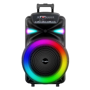 Cassa Musicale DJ Portatile da 15 Pollici con Subwoofer ad Alta Potenza, LED RGB, Supporto per 2 Microfoni, BT Wireless e WiFi per <span class=keywords><strong>Karaoke</strong></span> Domestico - Product Image 1
