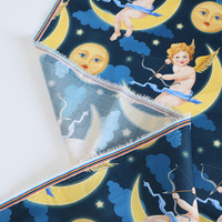 Tissu satiné 100% coton pour vêtements, toucher soyeux, impression numérique personnalisée, livraison directe d'usine, MOQ 1 mètre