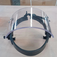 Haute ténacité Transparent incurvé tactique écran facial équipement de protection extérieur formation visière masque pour casque tactique