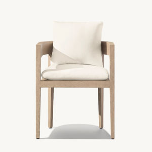 नए अद्वितीय डिजाइन पैटियो गार्डन पार्क गोल टेक लकड़ी के आउटडोर डाइनिंग टेबल और कुर्सी - Product Image 5