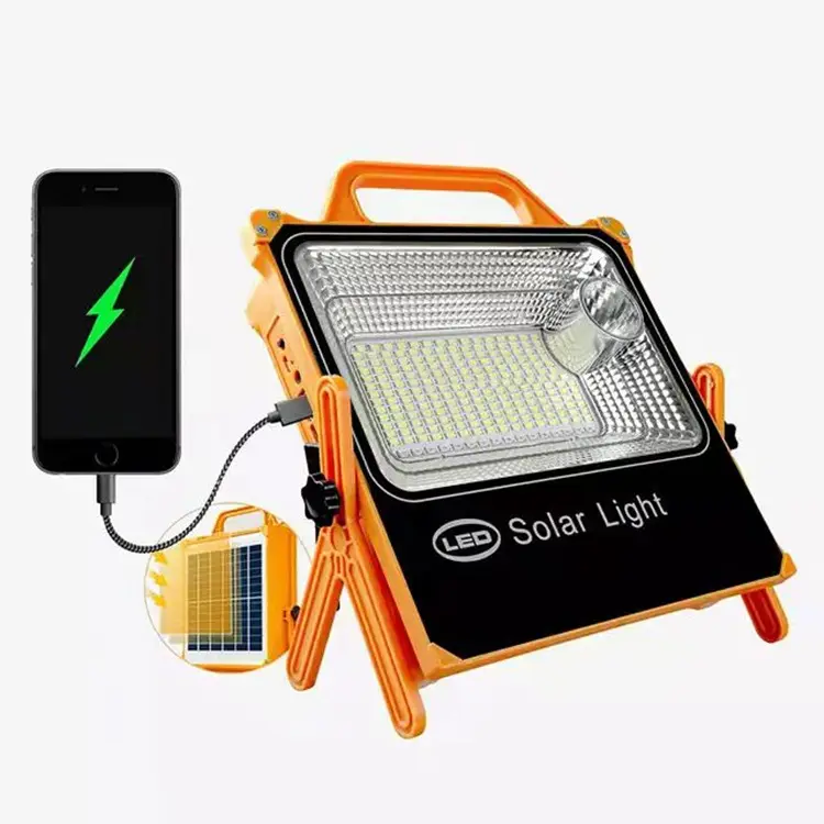 방수 휴대용 내장 배터리 홍수 램프 태양 Usb 충전식 Led 작업 빛 캠핑 자동차 수리 야외 비상