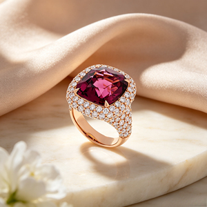Anello floreale rosso-rosa, dal design elegante e un accessorio alla moda per l'uso quotidiano. - Product Image 6