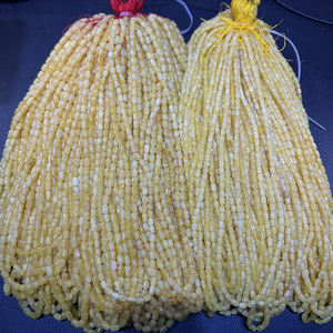 Gioielli in ambra russa naturale di alta qualità a forma di capsula bianca gialla 6-8mm perline di preghiera musulmane qualità perfetta e pulita - Product Image 2