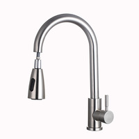 Ensemble de douche mural thermostatique moderne en acier inoxydable à double poignée, monotrou, avec douchette extractible pour salle de bain et baignoire