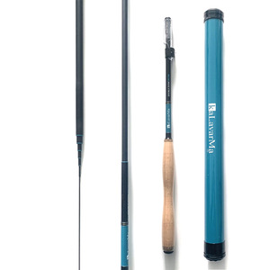 Canne à pêche <span class=keywords><strong>Tenkara</strong></span> en carbone à action souple - Ultra légère 64g, longueur pliée 47cm, 5+ sections, conception de positionnement pour la pêche en ruisseau - Product Image 1