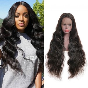 Mujeres Asiáticas 28 pulgadas, cabello humano virgen malayo sin pegamento, encaje frontal 360, peluca, cuerpo ondulado - Product Image 5