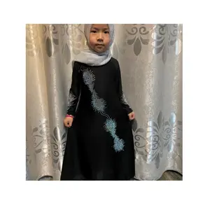 イスラム教徒のローブアバヤモロッコドレスキッズロングマキシドレス女の子用イスラム服