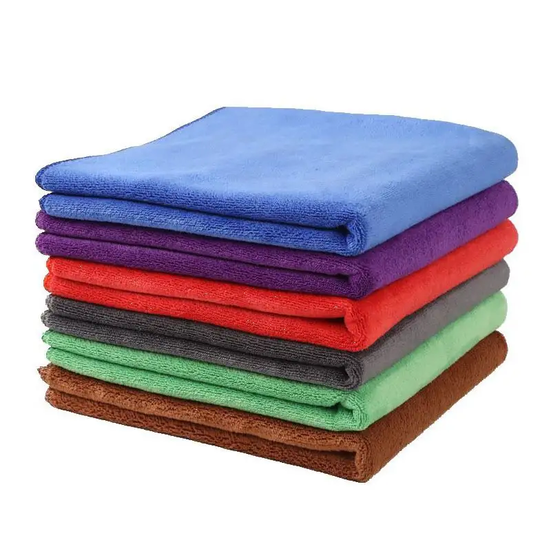 Wholesale Super Absorbent Quick Dry Cheap 80% Polyester 20% Polyamide Microfiber Square Cleaning Towel kitchen rags