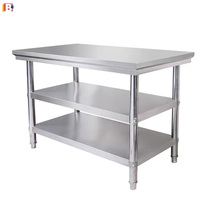 Meja Kerja Dapur Berkualitas Tinggi 600*400*800-150- Stainless Steel