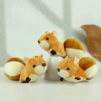 Jouet mignon décoration sac à dos sac à main porte-clés breloques grande queue écureuil Animal peluche porte-clés pendentif