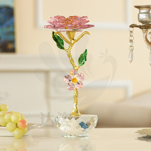 Ornement en verre cristal Darz, rose, décoration florale pour la maison, figurine de collection, cadeau - Product Image 3