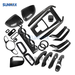 Aksesori Interior mobil serat karbon asli penutup konsol tengah ventilasi udara kit potong untuk Benz CLA Kelas W177 CLA200 C118 2019 2020 - Product Image 1