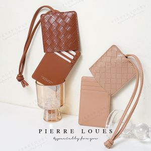 Pierre Loues Card <b>Holder</b> Brown Woven Neckband Multi Card Slot Compact <b>ID</b> Bag Everyday Use - Product Image 2