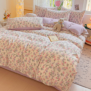 Student Dormitory <strong>Single</strong> <strong>Bed</strong> Three Piece Sets <strong>Bed</strong> Sheet <strong>Quilt</strong> Cover Four Piece Duvet Set Sheet Set - Product Image 2