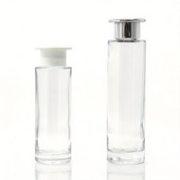 Bouteille diffuseur en verre cylindrique transparent blanc de haute qualité, vide, pour aromathérapie