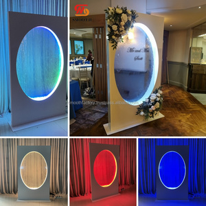 Letrero de Bienvenida LEDA para Eventos de Boda, Cascada Ovalada Redonda, Fondo Interior con Flujo de Agua para Decoración de Eventos - Product Image 3