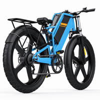 Vélo de montagne électrique de 26 pouces, cadre en alliage d'aluminium, moteur à moyeu arrière 7 vitesses, batterie au lithium intégrée 2000W, autonomie supérieure à 60 km