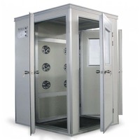 GMP Salle de douche d'air pour salle blanche Équipement de purification d'air en acier inoxydable Salle de douche personnelle avec système de verrouillage Atelier sans poussière