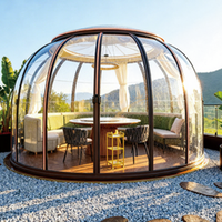 Dôme géodésique rotatif en polycarbonate Sunkaer, tente-capsule extérieure avec installation facile et design moderne