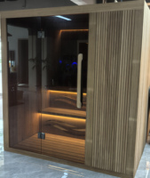 Madera de Cedro y Hemlock para Sauna Interior Moderna con Vapor Infrarrojo, la Más Vendida