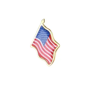Insignia con forma de bandera de EE. UU., PIN de Metal, 2024
