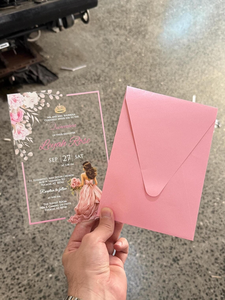 Invitaciones de Boda Acrílicas Personalizadas al por Mayor, Invitaciones Transparentes para Quinceañera, Tarjetas de Invitación con Sobres, Sancho - Product Image 6