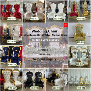 Chaise de pédicure royale à dossier haut en or, fabriquée en Chine par LEDA Wholesale, pour mariage - Product Image 4