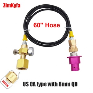 1.5M Brass <b>Quick</b> <b>Connector</b> Air Hose for SodaStream Terra DUO to External CO2 Tank Adapter (Gold/Purple 2000PSI) - Product Image 6