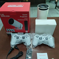 Proyector de Videojuegos Portátil para la Copa Mundial 2026, Consola de Juegos Interactiva Inteligente Android 3D, Proyector LED LCD HY300 con Control de Juego