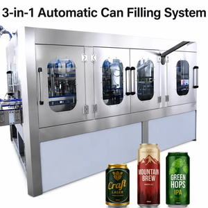 Machine de remplissage automatique haute vitesse 9000 CPH pour boissons gazeuses en canettes d'aluminium - Product Image 1
