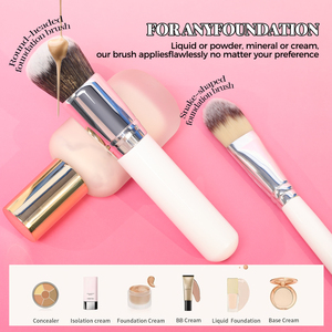 Usine ODM OEM, 26 pièces, pinceaux de maquillage professionnels de qualité supérieure, blancs, vegan, en bois, marque privée, luxe, pour femmes - Product Image 5