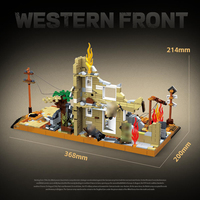 Ensemble de blocs de construction de 1145 pièces, scène de guerre mondiale, ruines, soldat allemand du front occidental, modèle d'action DIY, jouet éducatif pour enfant