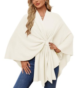 Châle Poncho en Tricot Chaud et Élégant pour <span class=keywords><strong>Femme</strong></span>, Grande Écharpe en Pashmina Doux et Moelleux, Idéal pour l'Hiver – Nouvelle Collection Tendance - Product Image 2