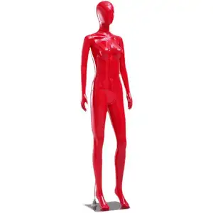 Female model all red human body human platform dummy women's lingerie window wedding dress store prop display shelf