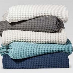 100% Cotton màu trắng vải Waffle 150 cm chiều rộng siêu mềm cổ điển mô hình vật liệu chăn vua nữ hoàng Kích thước bền vững - Product Image 6